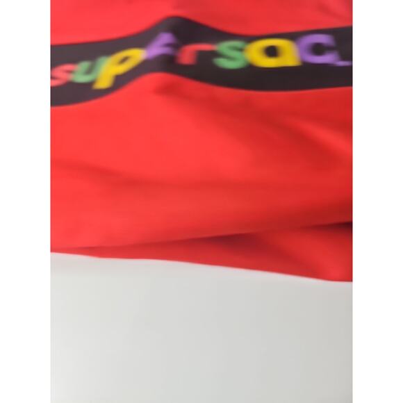 Le Supersac Red Oversized Shopper Bag Tote Carry On Rainbow Vintage - Picture 6 of 16